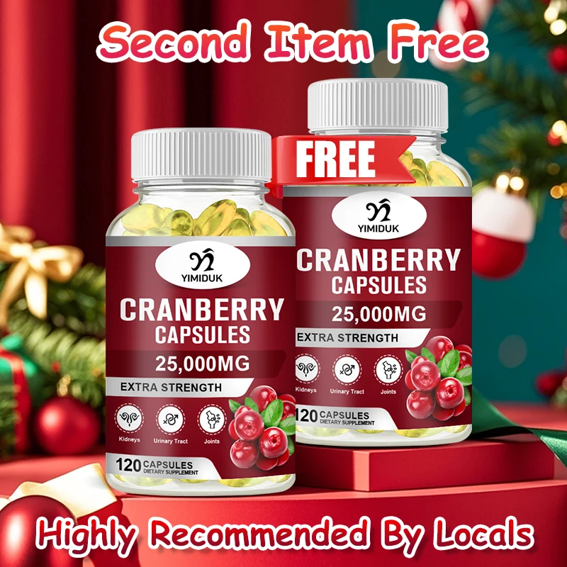 

Best Cranberry Capsules, Support Cleanse And Protect The Urinary Tract, Immune System Health, Helps Prevent Inflammation, Vegan