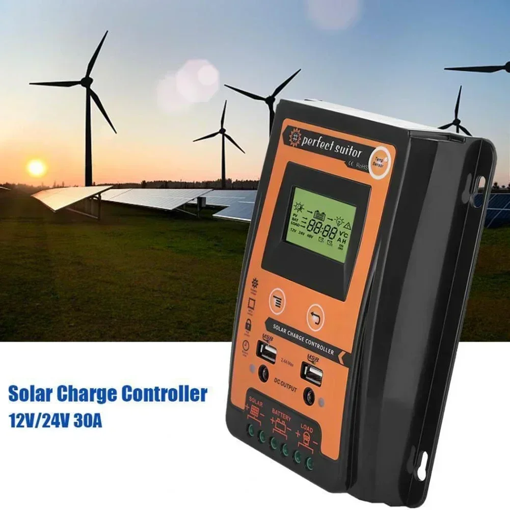 Advanced PWM Solar Panel Charge Controller With Battery Regulator-Dual-USB 30/50/70A Load Over Current Protection Controller