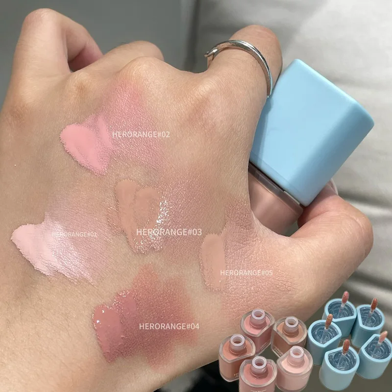Herorange Silky Liquid Blush Lightweight Matte Easy Blend No Caking Colorfast Daily Date Photoshoot Gift view 6