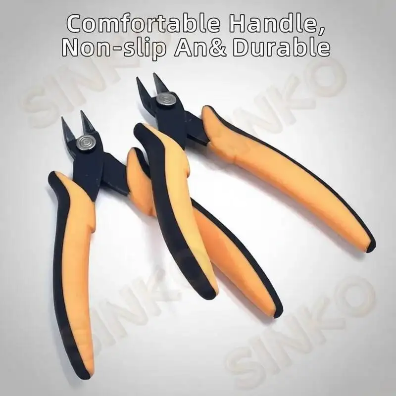 1pcs TPE Rubber Handle Scissors 65 High Carbon Steel Blade Ultra Sharp Non Slip Comfort Grip for Electronic Craft Cutting Fabric