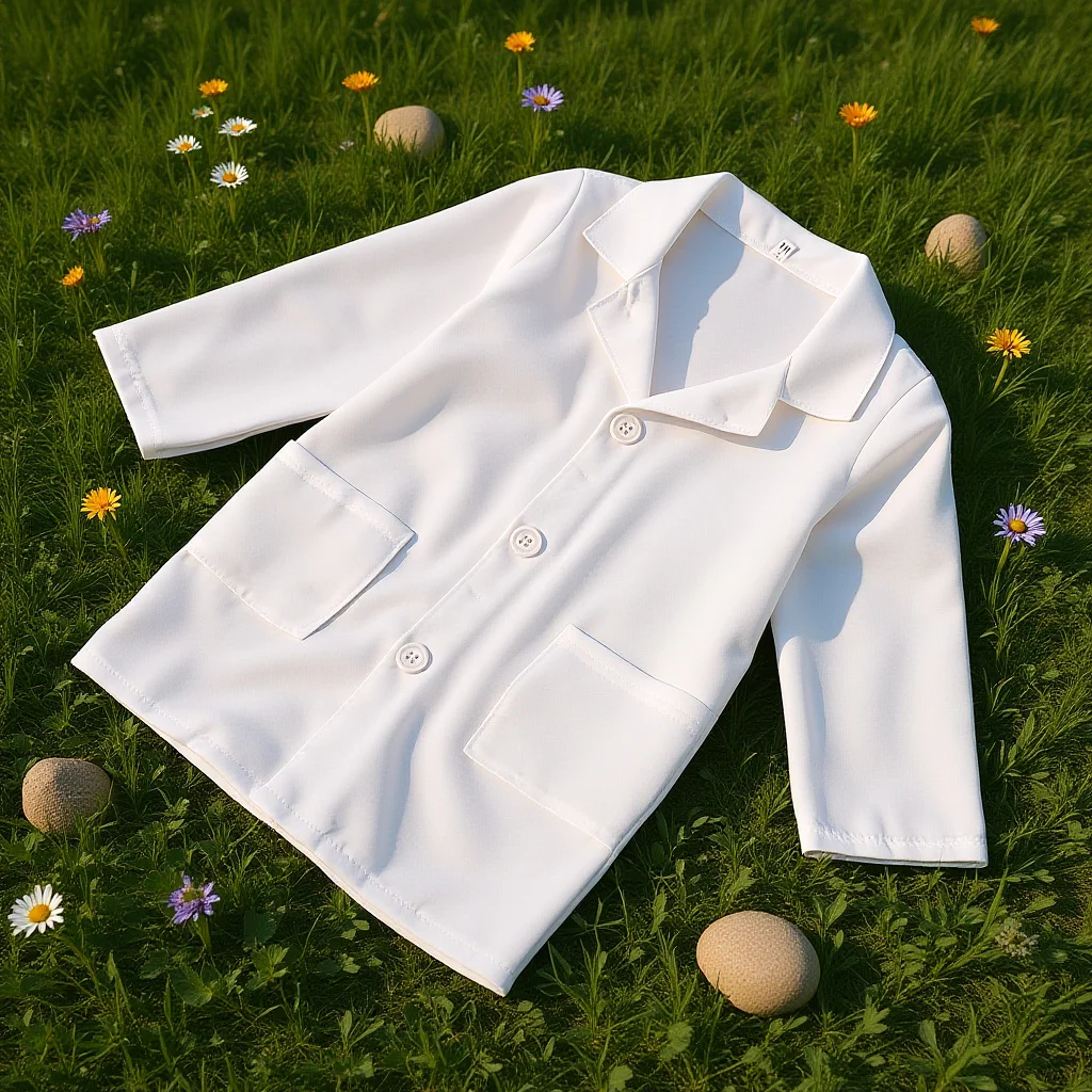 

Childrens White Lab Coat Doctor Costume for Long Sleeve School Performances Roleplay Halloween