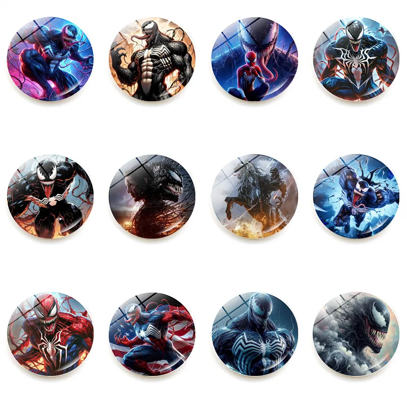 

25mm Disney Venom: The Last Dance Marvel Refrigerator with Crystal Glass Whiteboard Stickers for Home Decor