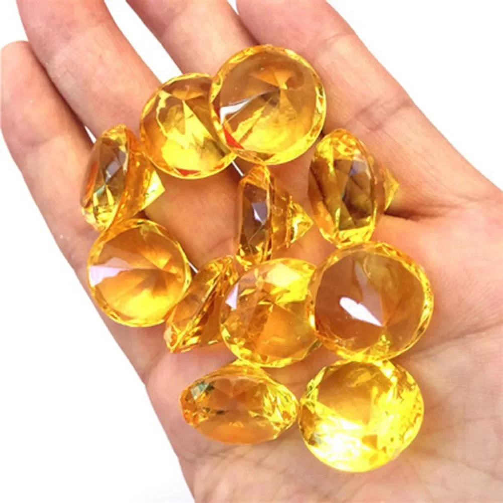 100pcs Faux Gems Diamond Jewels Treasure Chest Pirate Filler Props Party Confetti Wedding Christmas Decoration Gifts