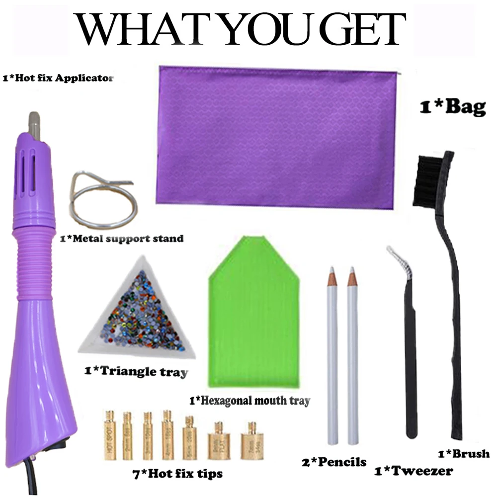 

2000Pcs-9600Pcs Hot Fix Rhinestones Set/EU or US PLUG Hotfix Applicator Hot Fix Crystal Glass Rhinestone Iron-on Wand Strass