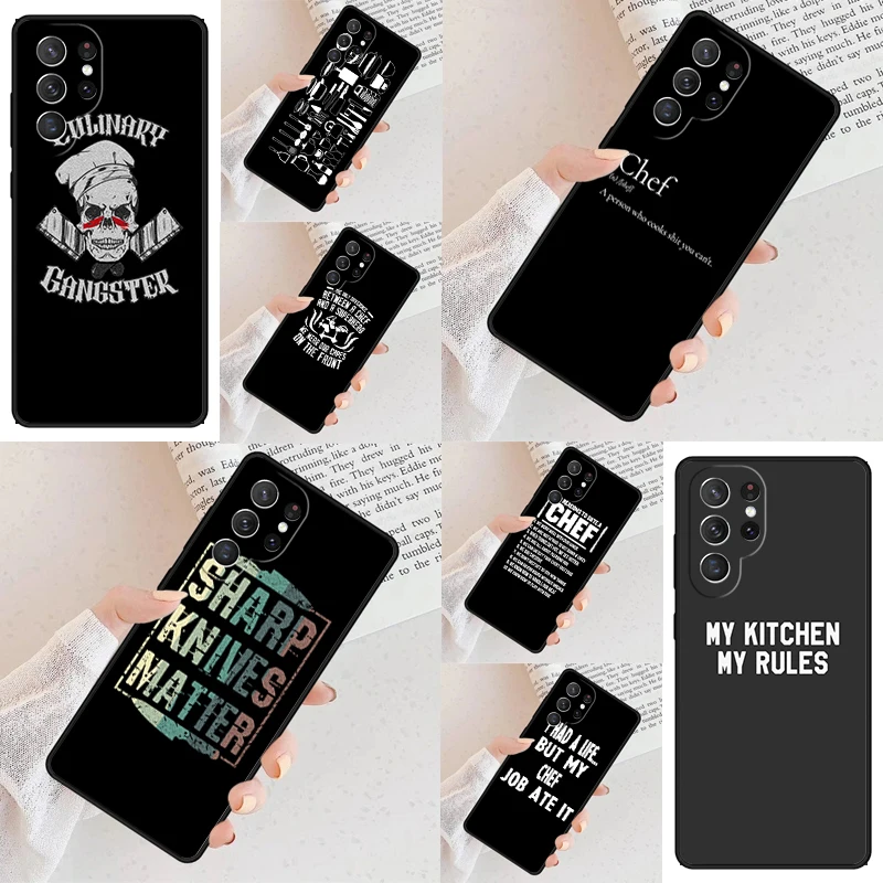 CHEF funny and humor Phone Case For Samsung Galaxy S24 S23 S22 S21 Ultra S10 Note 10 Pro S20 Plus FE S9 S8 Cover