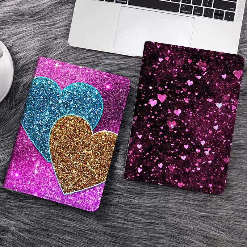 

Sparkling Color Love Heart Gift For Huawei MediaPad T5 T10s M6 M5Lite SE Honor Tab 5 6 7 V7 V8 X8a X9a Pro Soft Tablet Case