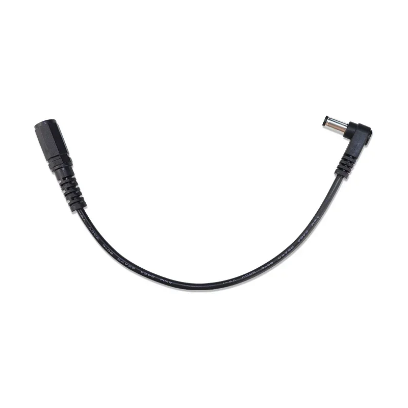 1/5/10Pcs/lot DC5.5X2.1mm male to female 5521 straight to elbow right angle L-shaped round charging cable