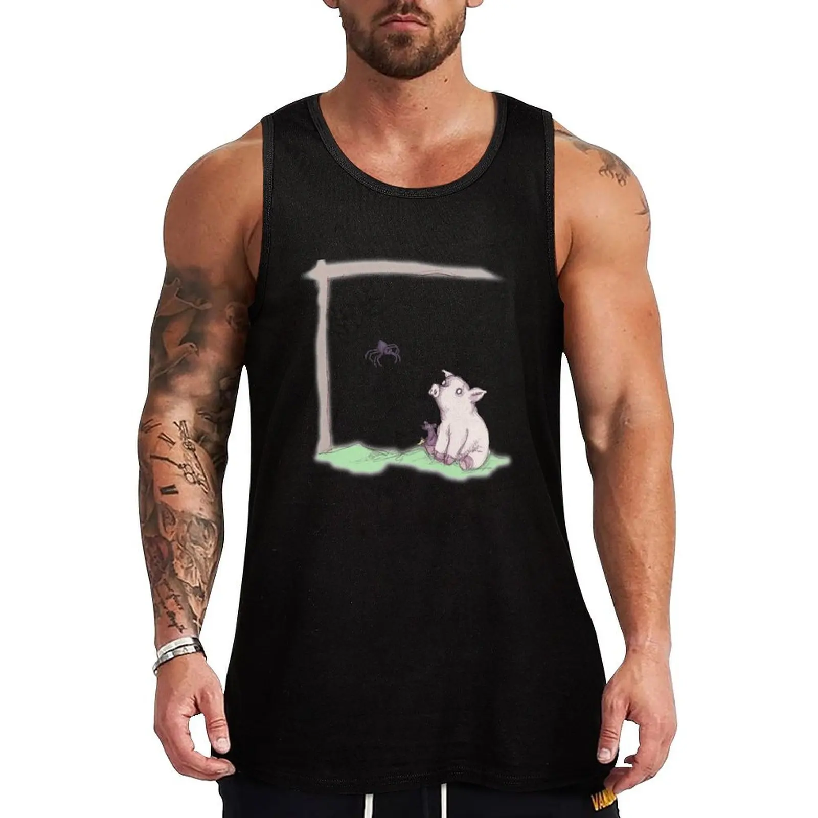 

Send Nudes Spider Tank Top summer clothes man 2025 gym wear men