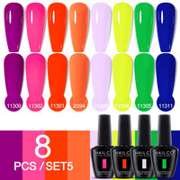 NAILCO 15ml Summer Color Series Gel Nail Polish Set 6/8pcs Vernis Semi Permanent Nail Polish Kit Hybrid Varnish All For Manicure