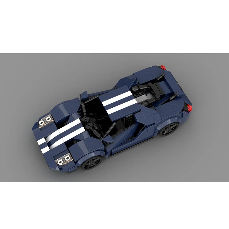 

MOC-модель автомобиля из строительных блоков, 283 деталей, City Speed 2022 GT, гоночная игрушка для мальчиков и взрослых, коллекция рождественских подарков