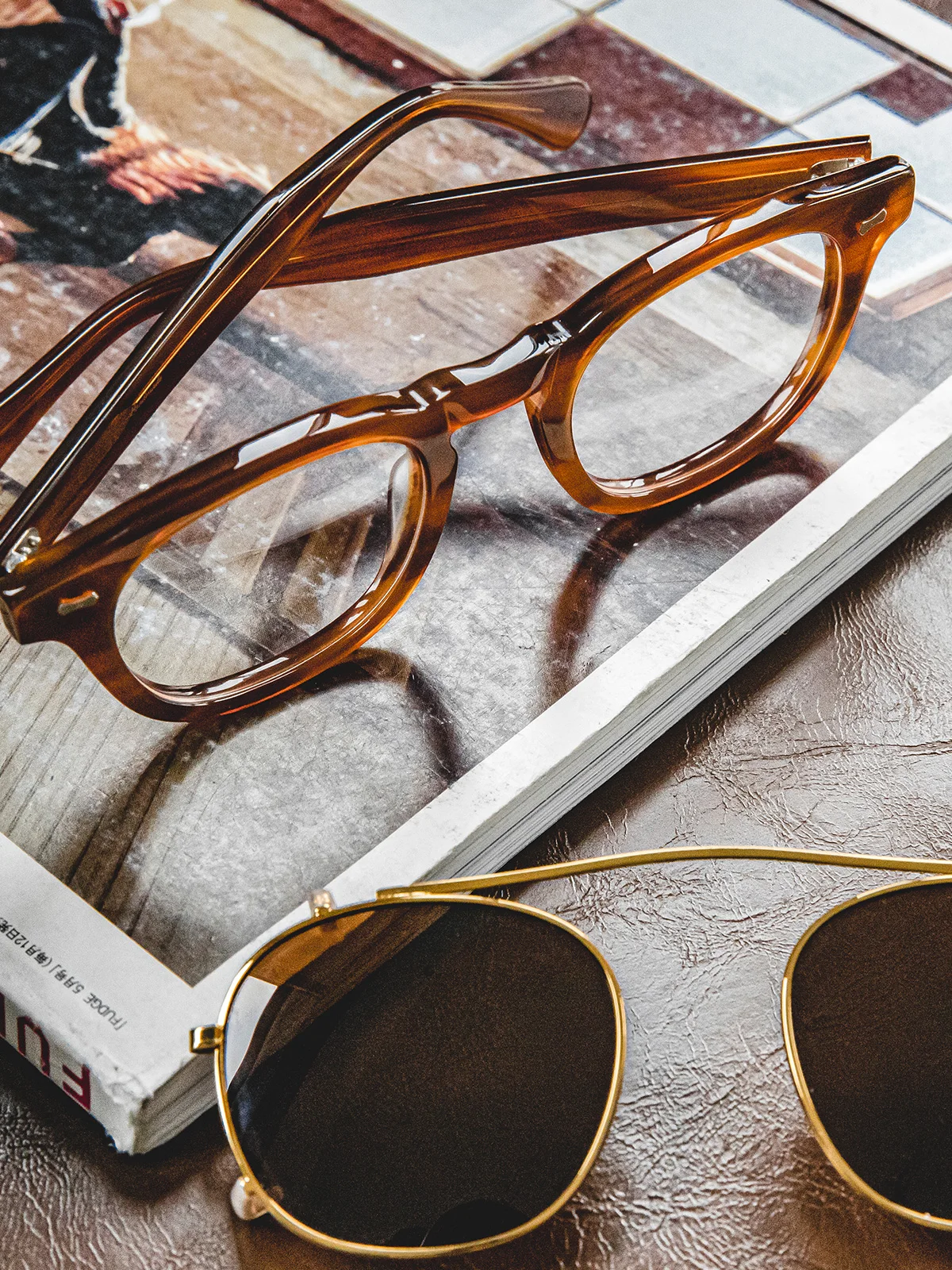 

Madden American Retro round Frame Handmade Polarized ex Glasses Detachable Faion Optical Frame for Men And Women