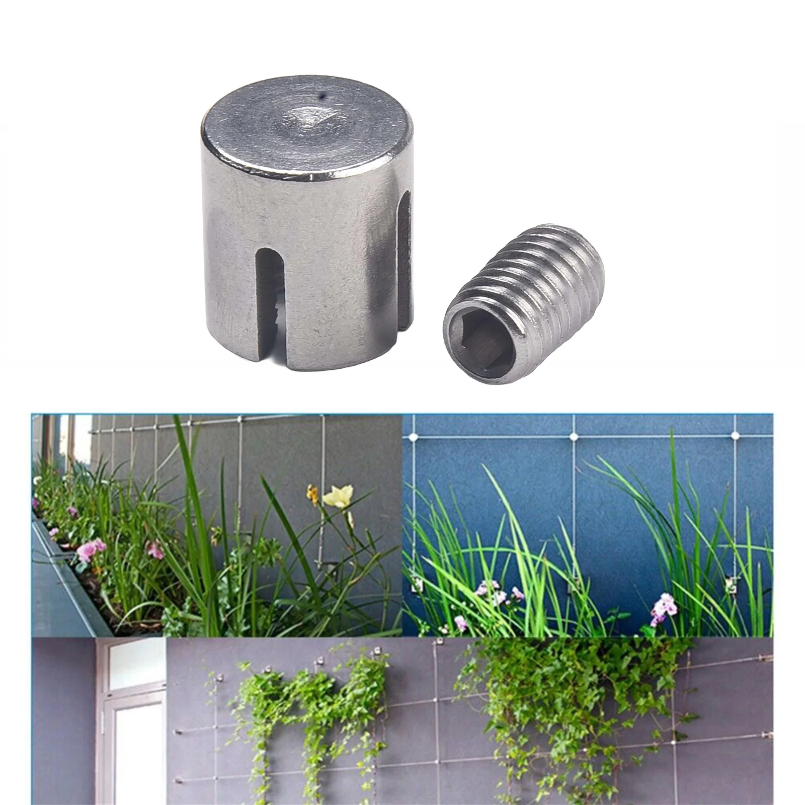 Cross Clip Rope Clamp Made of Stainless Steel for 2mm to 8mm Wire Rope Reliable Installation for Trellis and More