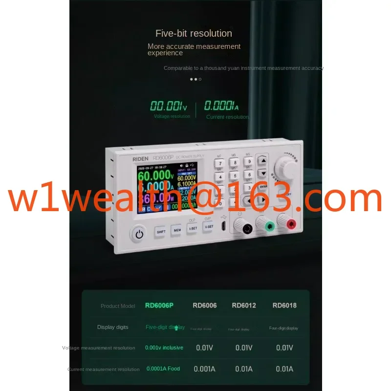 Fuente de alimentación reguladora de voltaje de alta precisión RD6006P Ruideng electrólisis de corriente constante 48V lineal de alto voltaje