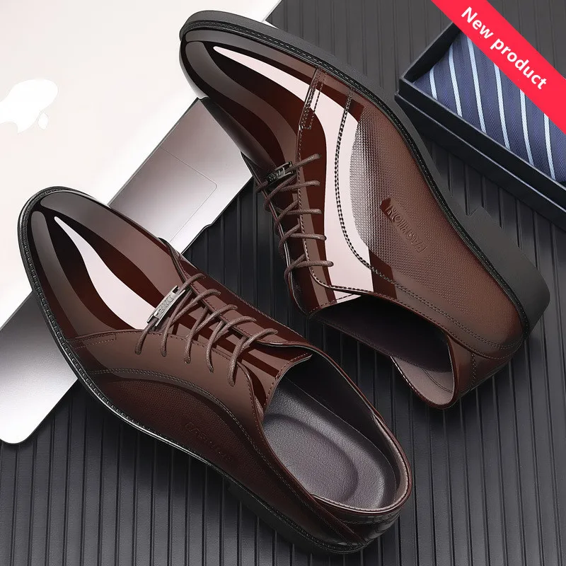 Fashion Business Dress Men Shoes Formal Slip On Dress Shoes Mens Oxfords Footwear High Quality Leather Shoes For Men Loafers