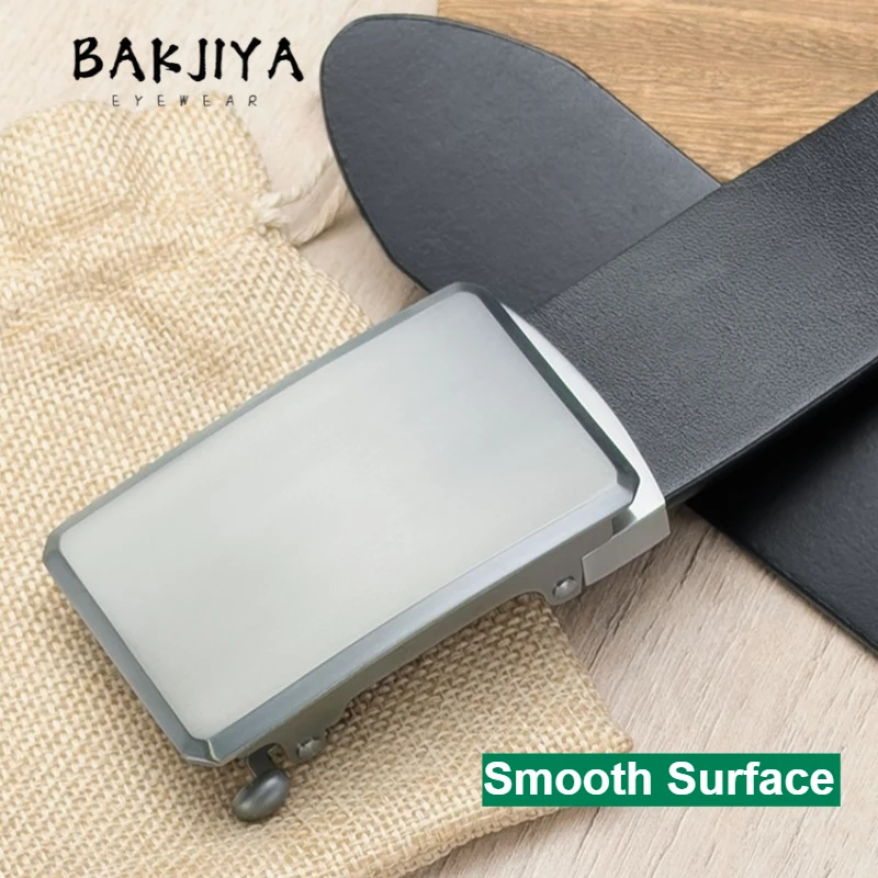 3.5/3.8cm Pure Titanium Toothless Auto Buckle Head Pore-Free Leather Belt, Durable Business Versatile Men's Belt Waistband