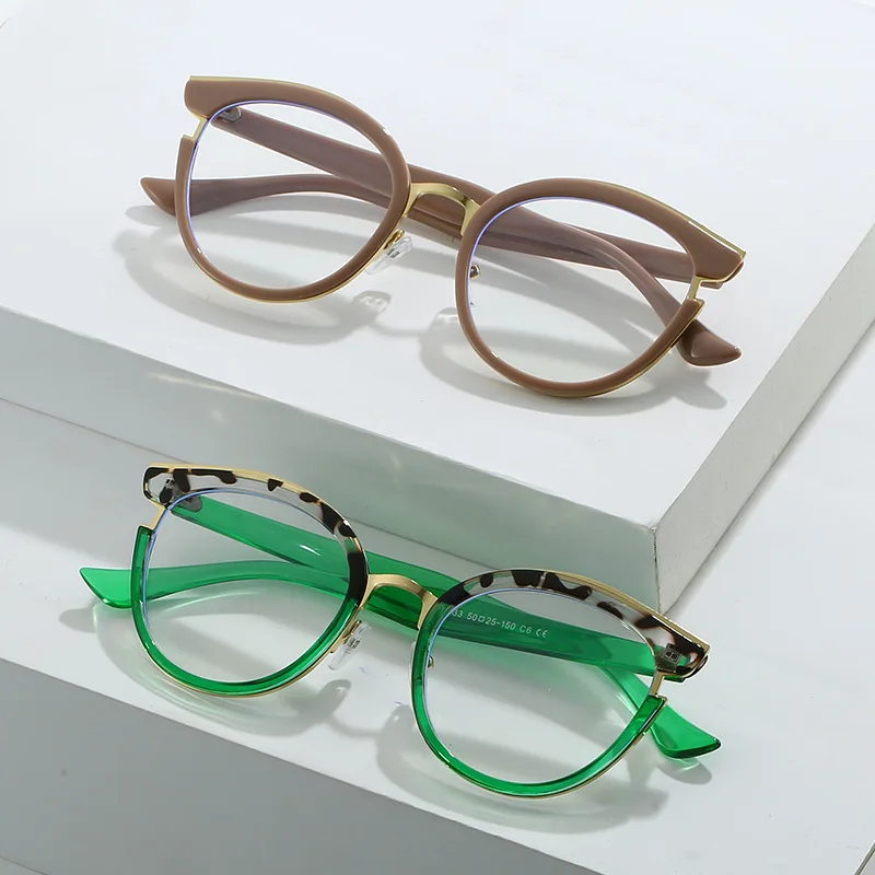 Brand Design Reading Glasses Women Fashion Prescription Glasses Cat Eye Optical Presbyopic Spectacles Dioptric +50 +100 +200