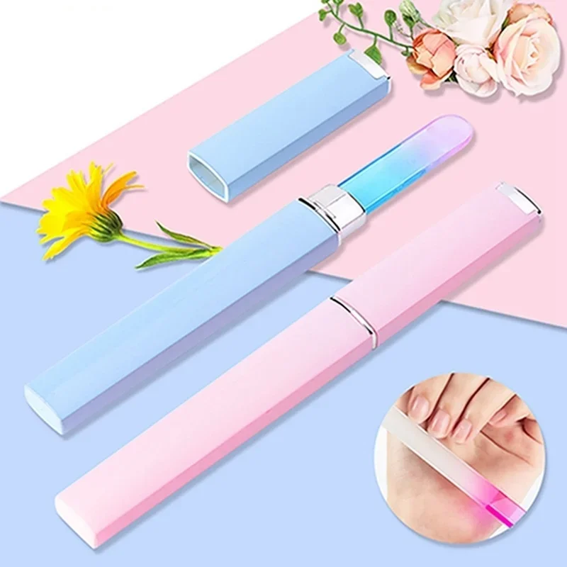 

1PC Colored Crystal Glass Nail File Professional Polished Sandblasted Glass Nail File Available On Both Sides Manicure Tools