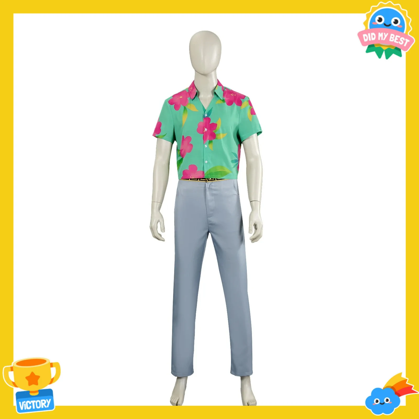 In Stock Boys Cosplay Set - T-Shirt + Pants + Hat + Wig | Halloween Carnival Kids Outfit