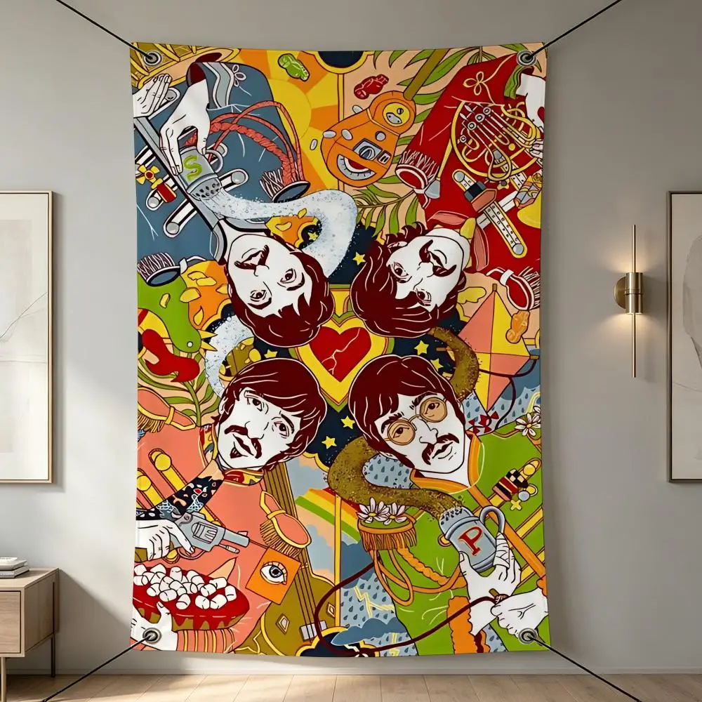 Band T-The Beatles Flags, Outdoor Decorations, Music Bars, Home Interiors, Patio and Garden Decorations