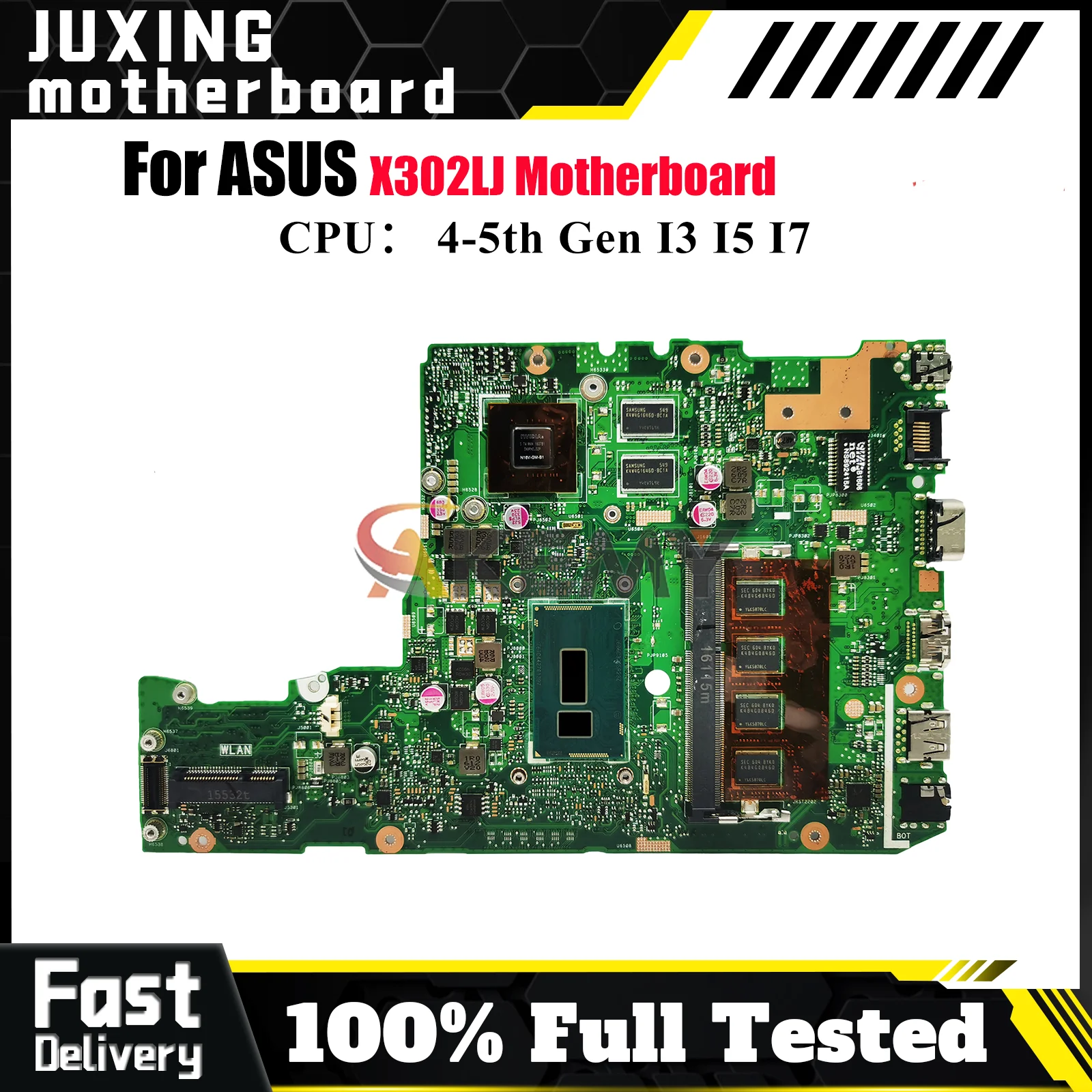 

X302LJ Материнская плата для ноутбука ASUS VivoBook X302LJ X302L Материнская плата для ноутбука с процессором I3 I5 I7 100% тестирование ОК быстрая доставка stk