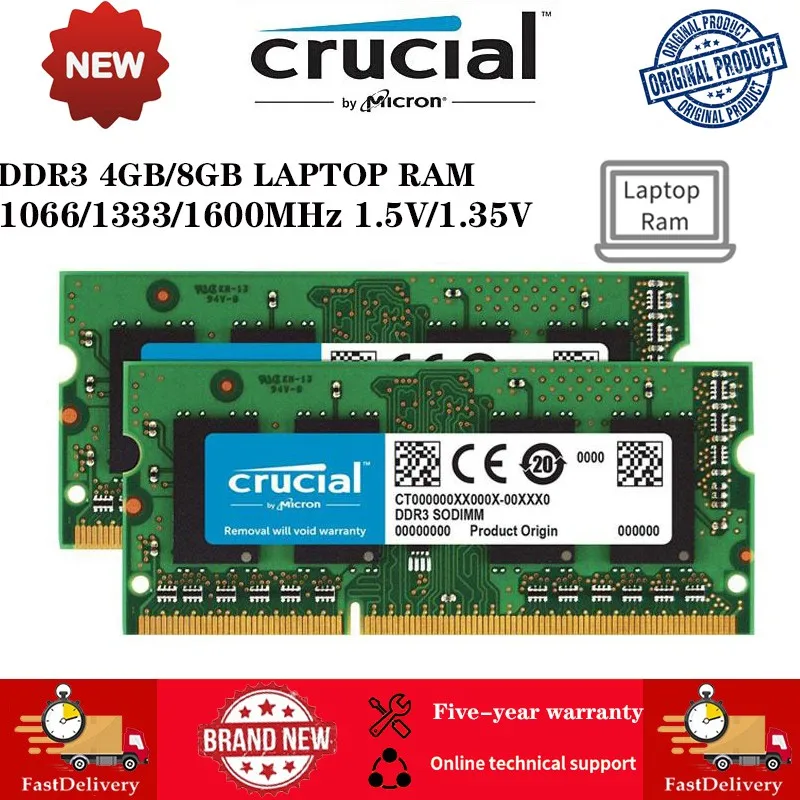 

Оперативная память для ноутбука Crucial ddr3 ddr3l 8 ГБ 4 ГБ 2 ГБ 16 ГБ 1600 МГц 1333 МГц 1066 МГц SODIMM Память PC3-12800S PC3L