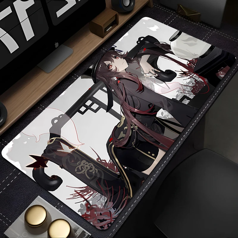 Genshin Impact Hu Tao Mouse Pad PC Accessories Desk Protector Mat Large Gaming Mousepad Rubber Mat XXL Gamer Anime Keyboard Rug