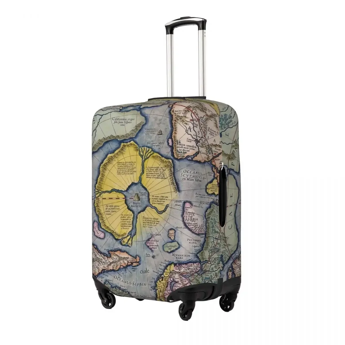 Map Of The North Polar Regions  Luggage Protective Dust Covers Elastic Waterproof 18-32inch Suitcase Cover Travel Accessories
