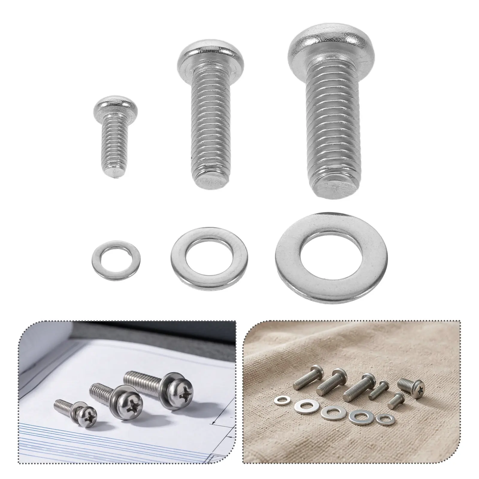 12Pcs TV Mounting Screws M4 M6 M8 Hardware Mounting Kit for Computer Monitors Television Wall Bracket Screw Set Corrosion