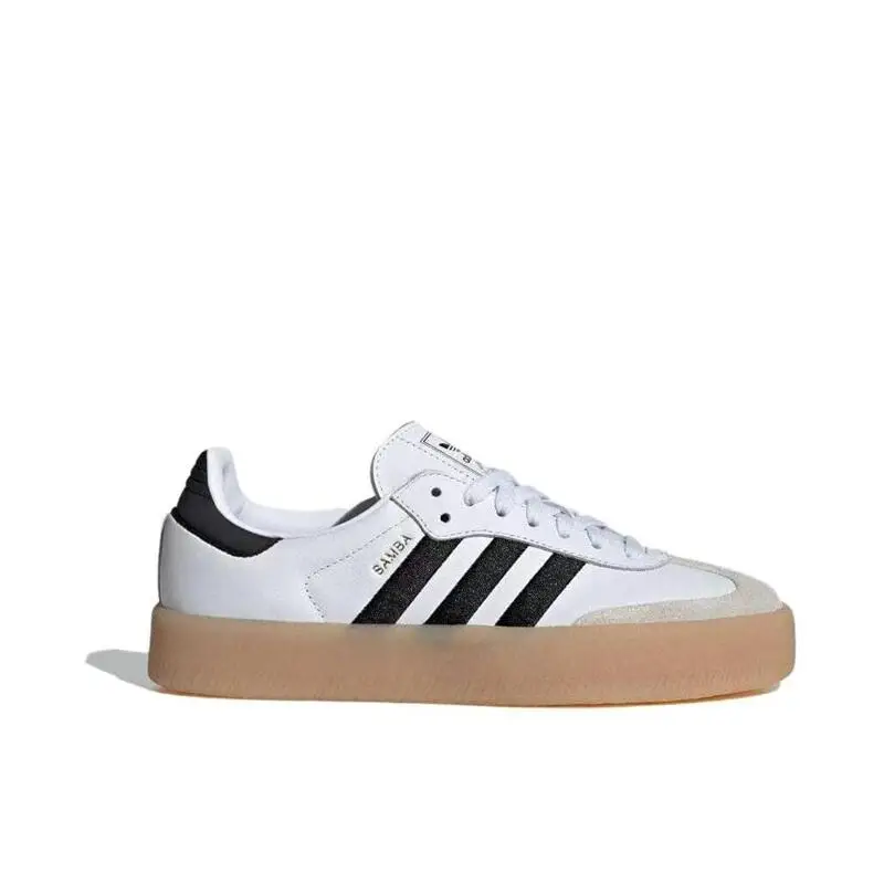 Adidas SAMBAE W Versatile, Comfortable, Simple, Wear Resistant, Anti Slip, Casual Low Cut Board Shoes for Women, White