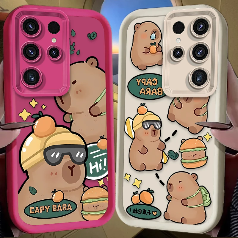 كول كابيبارا لينة قضية الهاتف لسامسونج غالاكسي S24 S25 S23 الترا S22 S21 زائد FE A36 A56 A26 A16 A06 A15 A25 A35 A55 5G غطاء #1