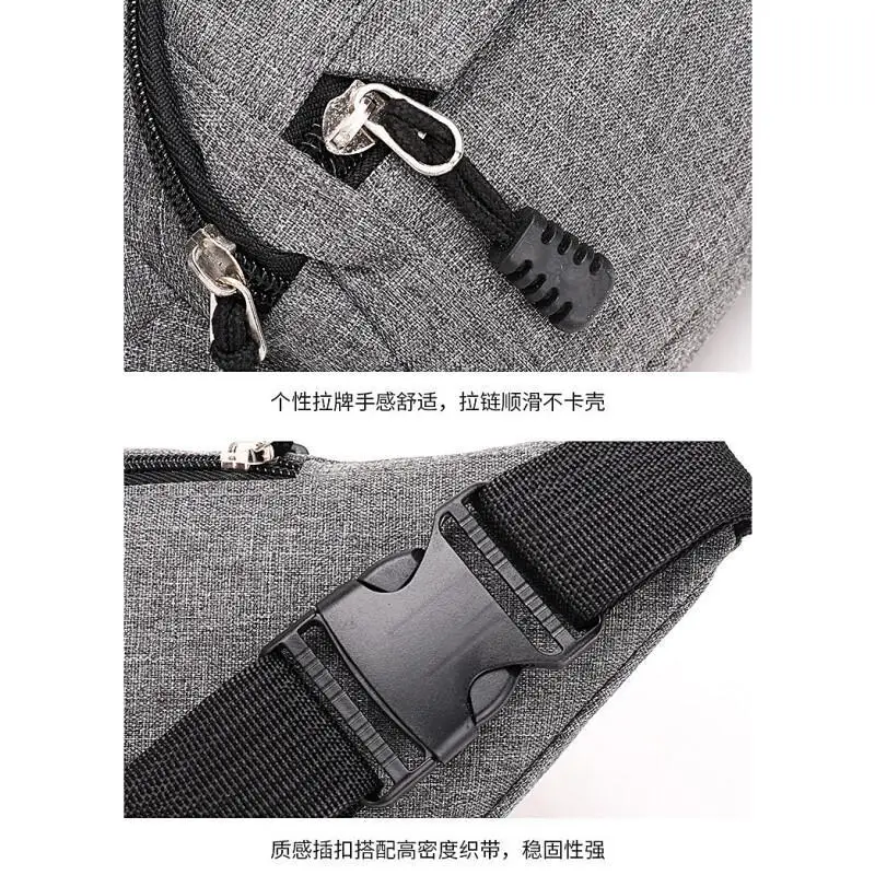 Crossbody Man Fashion محفظة الهاتف المحمول عادية متعددة الوظائف سستة مقاومة للاهتراء مقاوم للماء حقيبة تخزين بكتف واحد #3