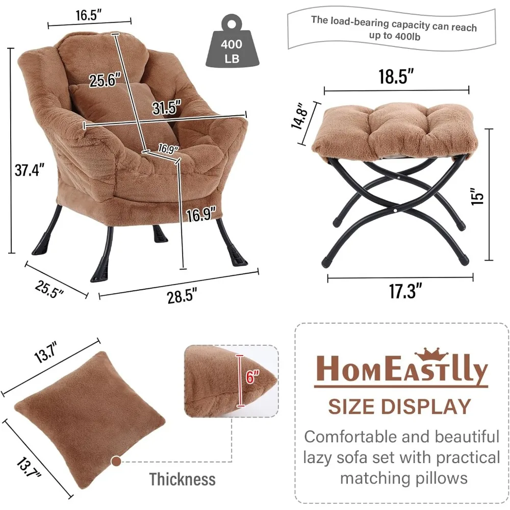 Przytulny fotel z podnóżkiem do relaksu, wyściełane siedzisko do czytania, wygodny fotel rozkładany z podnóżkiem, przestronny fotel do sypialni.