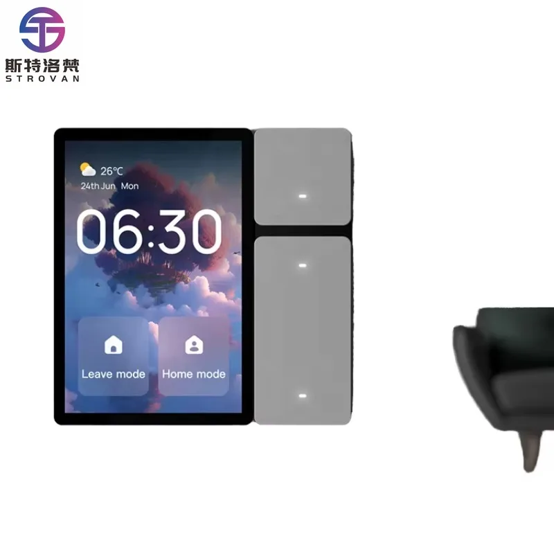 ZXHK Tuya Smart 3.5 Inch Touch Screen Slider Design Android Central Control Panel 3 Relays Physical Buttons Built-in BLE Zigbee