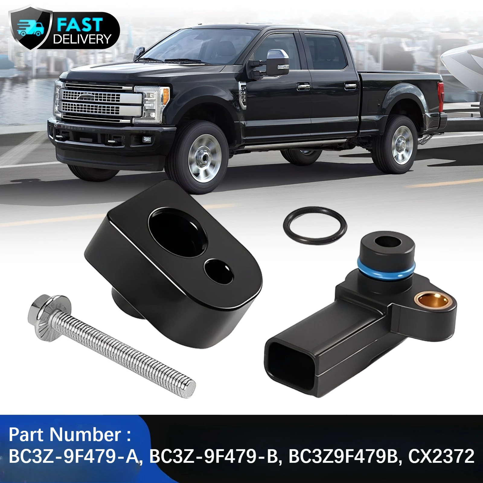 MAP Sensor Kit For Ford F-250 BC3Z-9F479-A For Ford F-350 Super Duty 6.7L 2011-2019 Manifold Absolute Pressure Sensor CX2372
