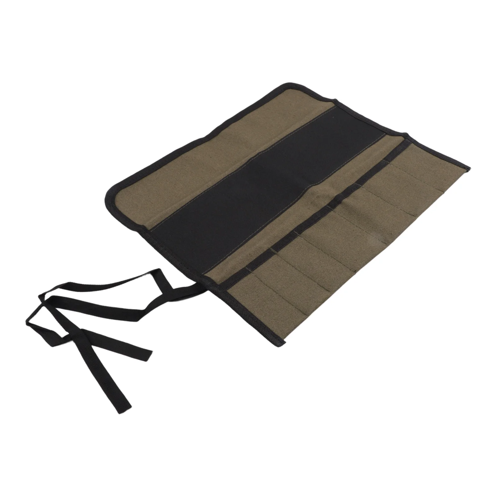 For Garage Roll Up Tool Bag Canvas Holder Multiple Pockets Tool Pouch Multiple Pockets Roll Up Design Buckle Closure