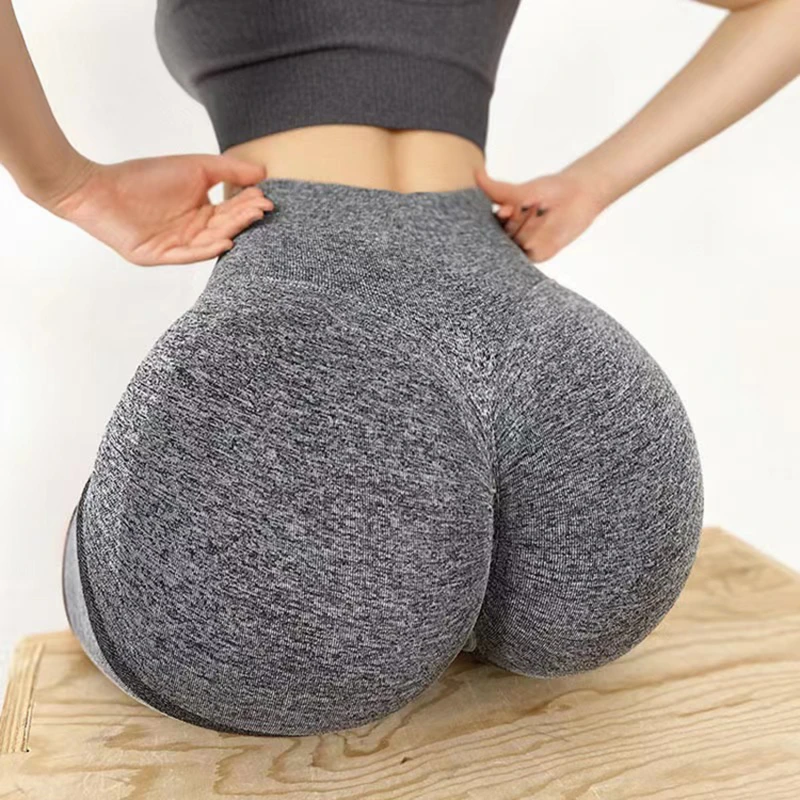 Calções esportivos de cintura alta para mulheres, leggings push up sem costura, melhores para bicicleta e fitness, 2023