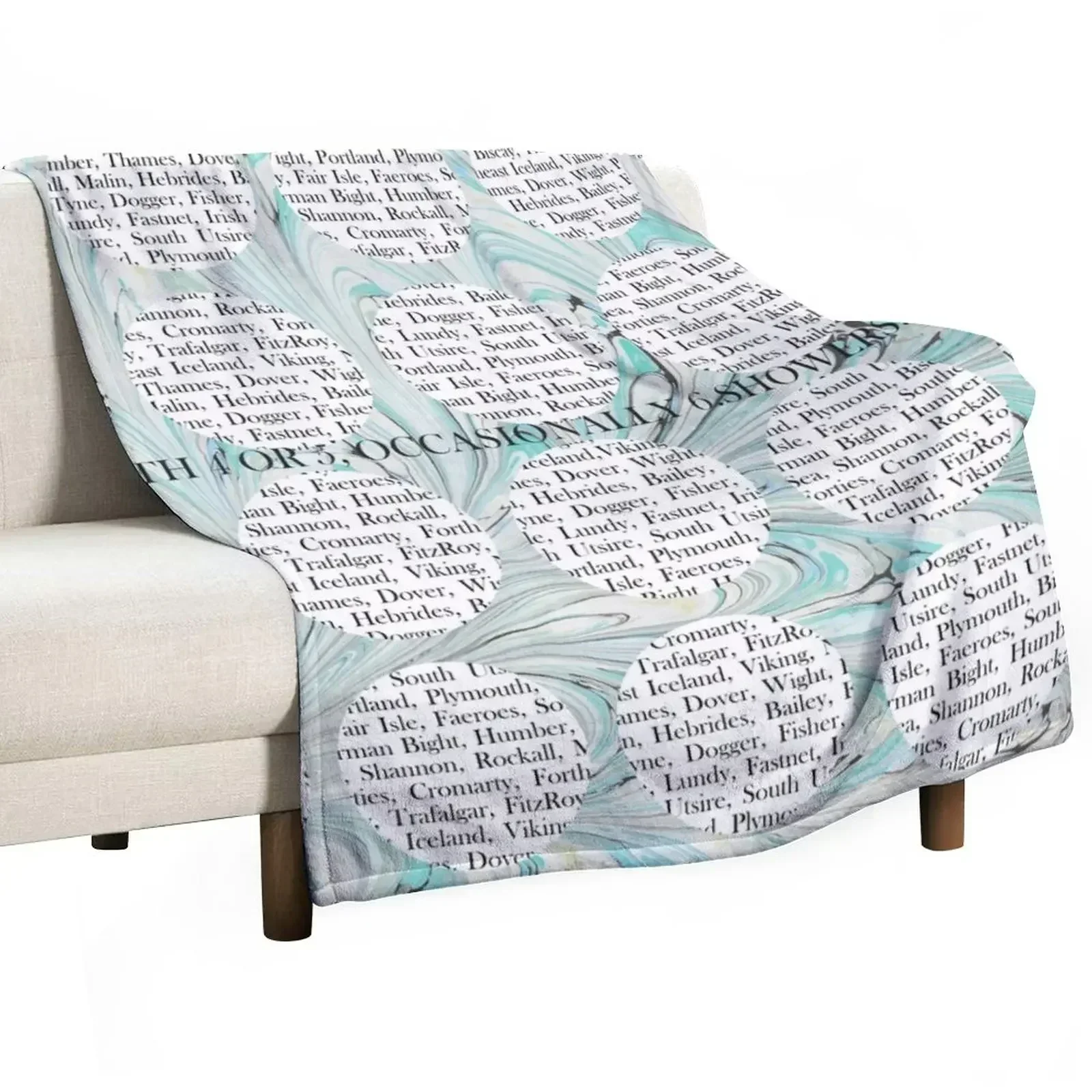 The Shipping Forecast Throw Blanket Luxury Brand Beach Bed linens Blankets