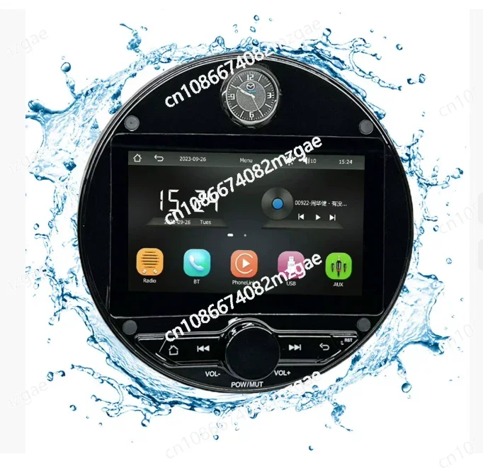 7Inch Marine Multimedia Player Wireless CarPlay IPX5 Waterproof Bluetooth Boat Stereo CarPlay Android Auto With FM Radio