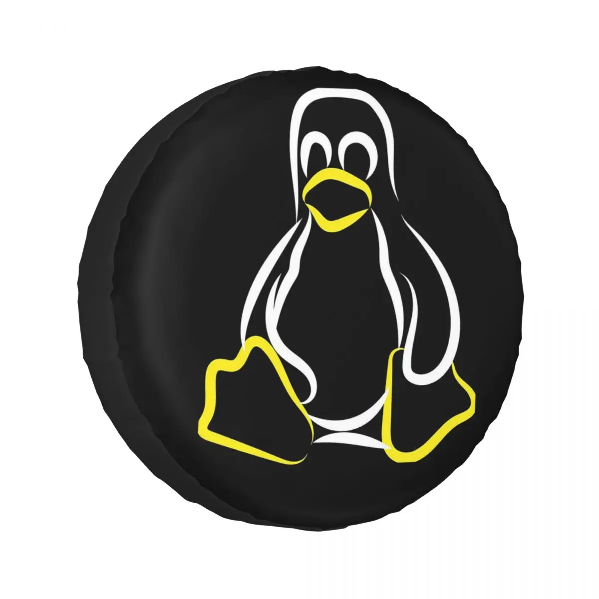 

Пользовательские Linux Tux Penguin Outline, белый чехол для запасного колеса для автомобиля Mitsubishi 4x4, защитные чехлы для колес 14 дюймов, 15 дюймов, 16 дюймов, 17 дюймов