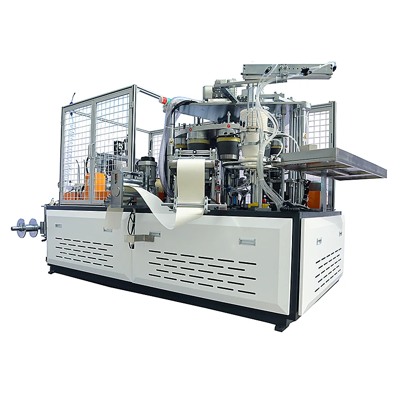 Touch Screen Paper Cup Making Machine 120pcs min PLC Servo Driven For Single PE Double PE Coated Cup Manufacturing Customized