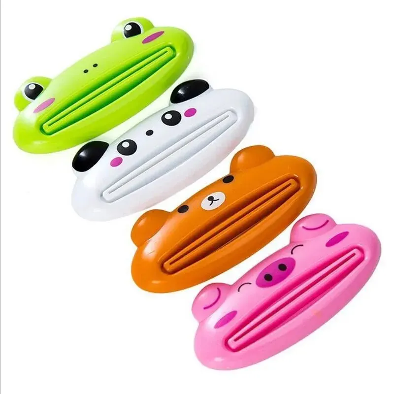 New Type Squeezer Cute Cartoon Manual Toothpaste Squeezer Cute Frog Animal Shape Cleanser Manual Press Lazy Essential Set