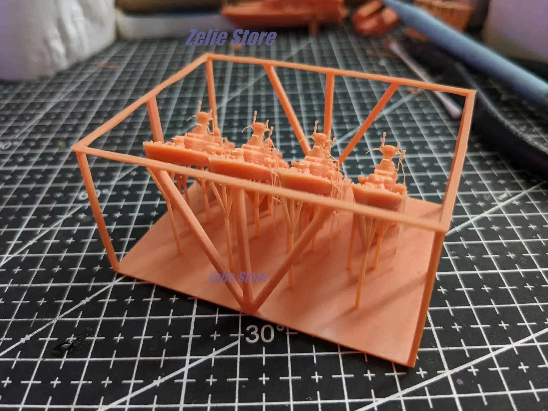 1/700 206 Torpedo Boat 4 Pcs Resin 3D Printed Toy Hobby 14+years Old Homemade Home-made Assembled Model Hobby