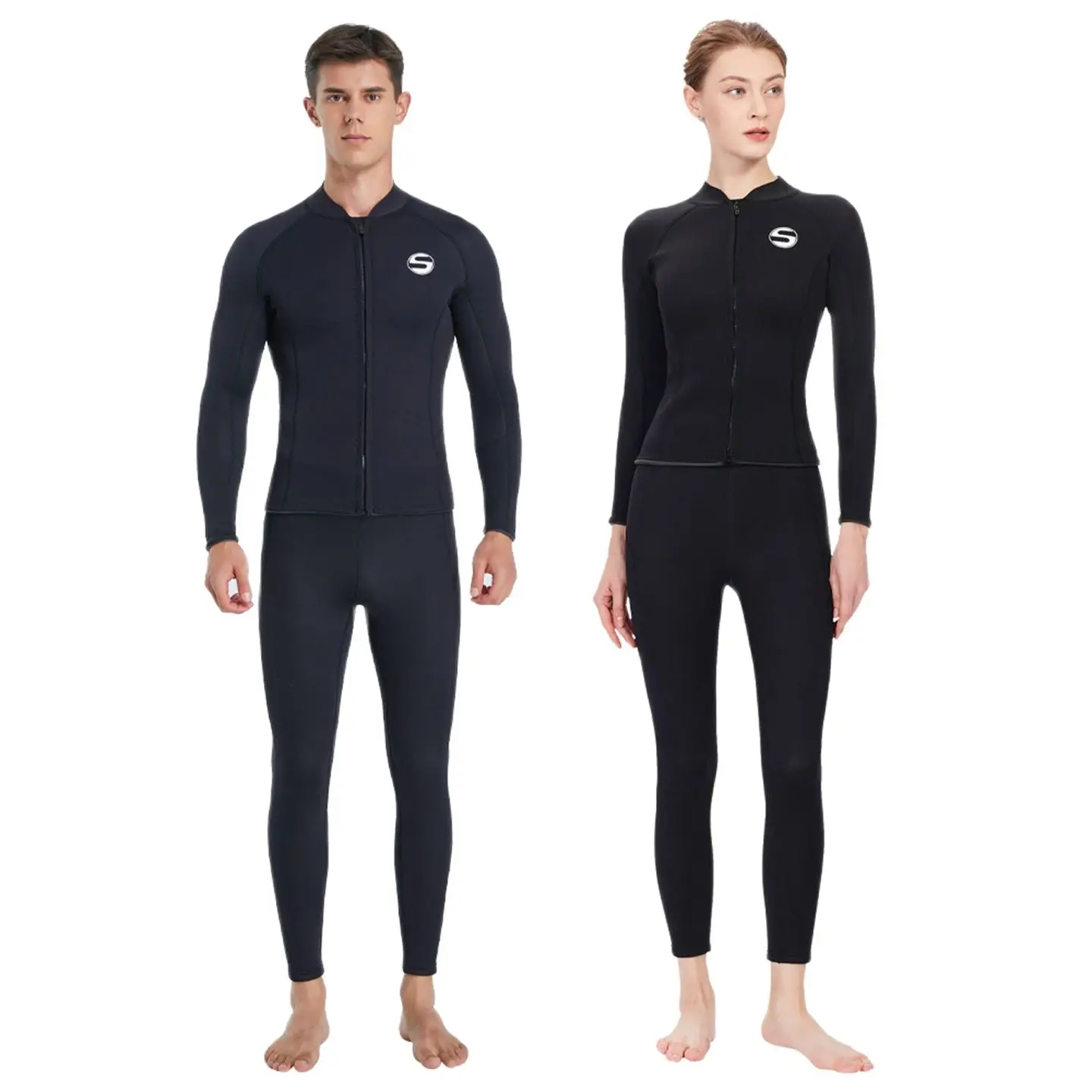 

Winter Men Women 3MM Neoprene Top Diving Jacket And Pants Separated Wetsuit Surfing Snorkeling Spearfishing Thermal Swimsuit