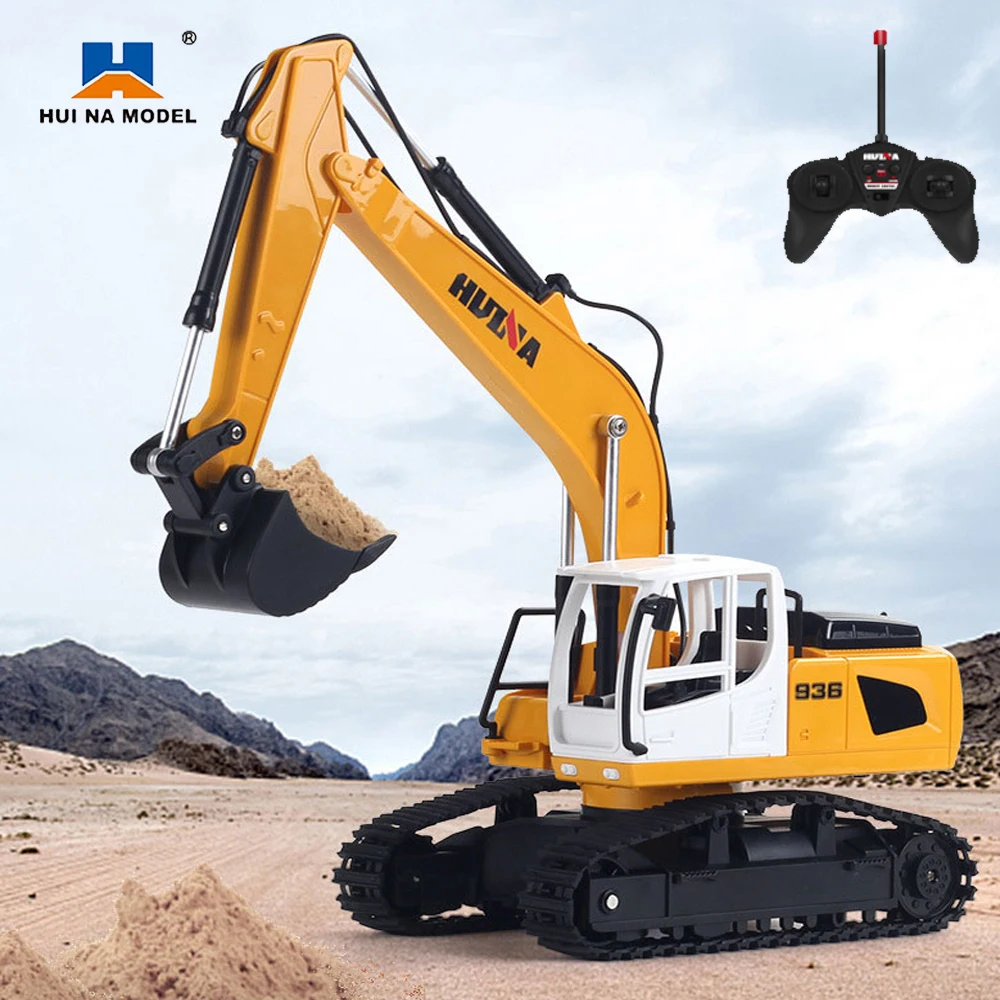 

1:24 Huina Rc Excavator Truck Crawler Tractor Dumper Cars Trucks 9Ch Electric Radio Control Machine Toys for Boys Christmas Gift