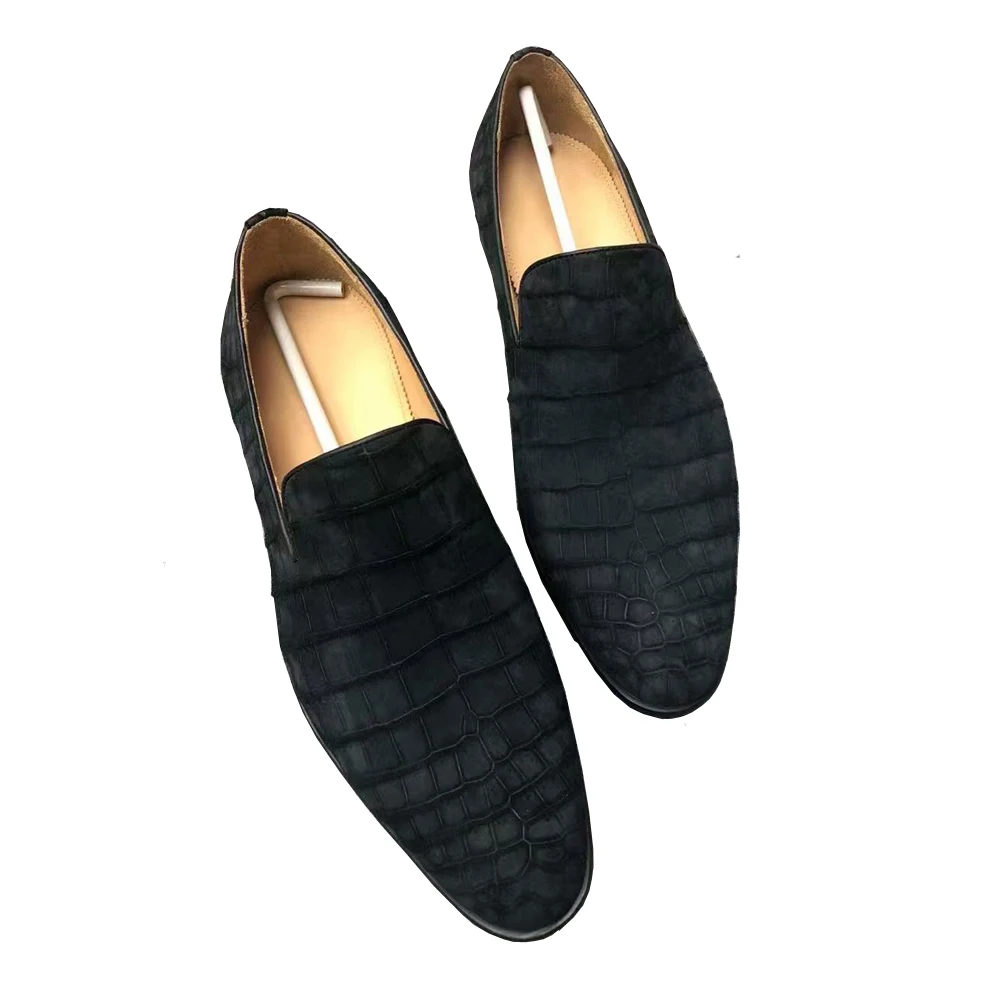 

Новые мужские формальные туфли Yingshang, мужские туфли из кожи крокодила, деловые туфли для свадьбы, туфли из нубука.