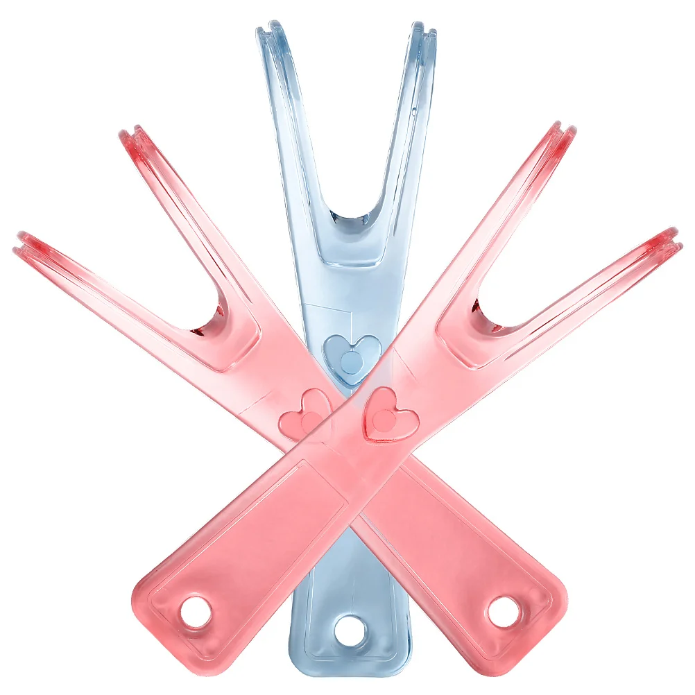 

3Pcs Floss Holder Reusable Ergonomic Design for Back Teeth Cleaning Portable Floss Picks Dispenser for Oral Health Maintenance