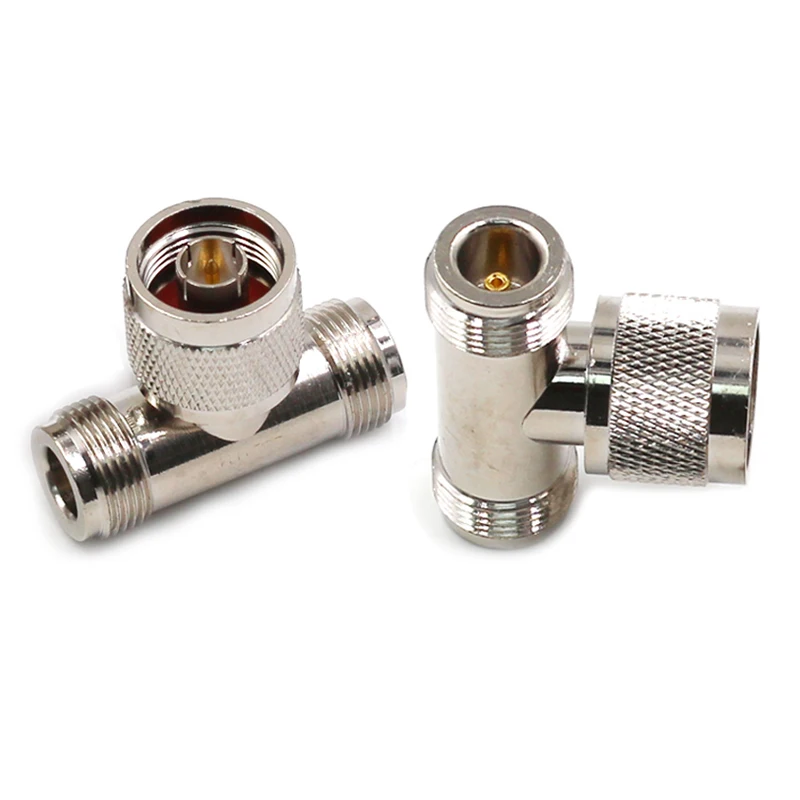 1pcs N-type high-frequency adapter - one male and two female three-way walkie-talkie conversion head N-JKK coaxial connector