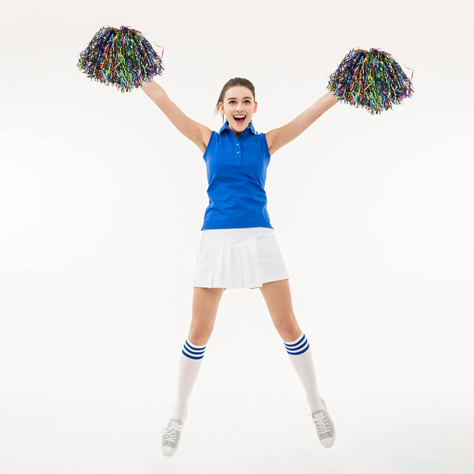 

10pcs Cheerleading Pom Poms Lightweight Reusable Handheld Props For Sports Dance Competition Team Events Party