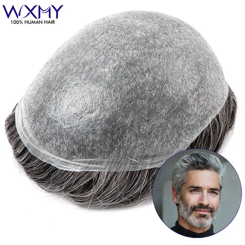 

Male Hair Prosthesis Thin Skin 0.03mm Toupee For Men Natural Hairline Male Wigs Replacement Unit Human Hair Capillary Prosthesis