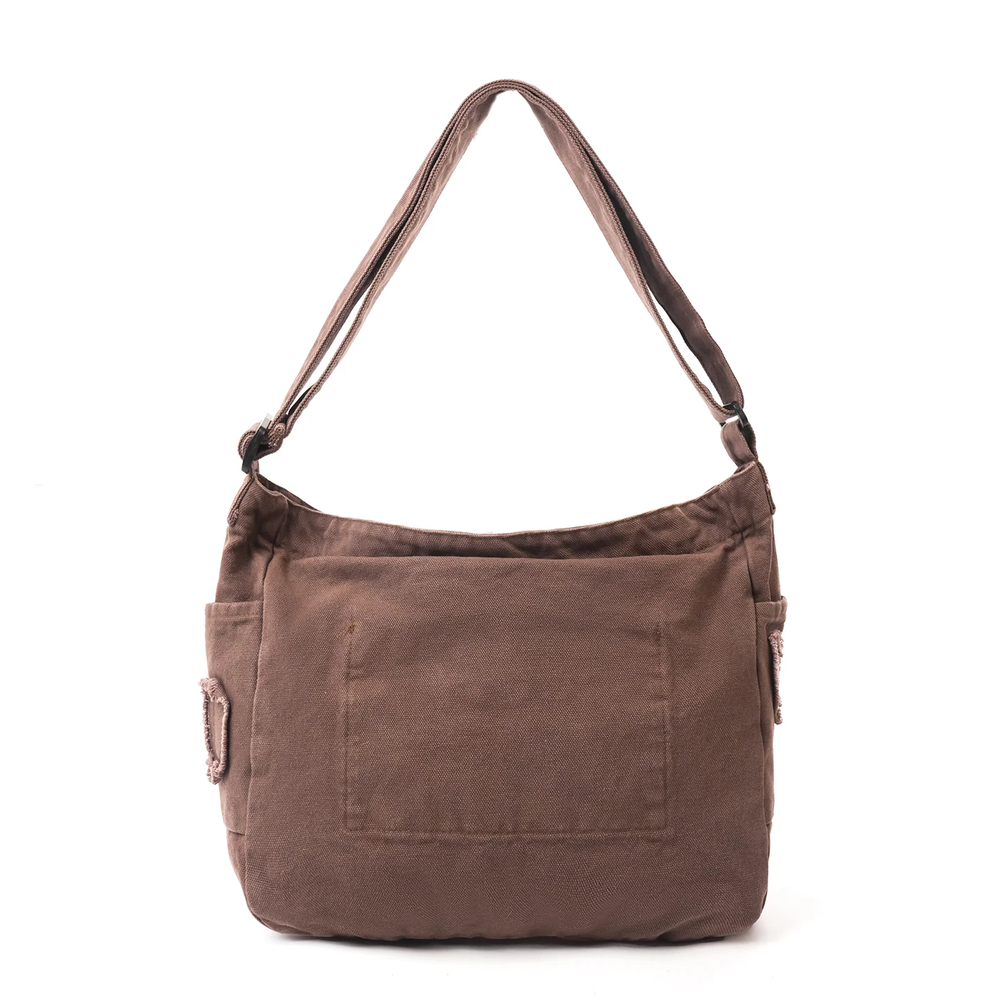 Vintage Washed Canvas Hobo Bag Large Capacity Multi-Pocket Casual Shoulder Totes Retro Distressed Crossbody Bag 100% Cotton